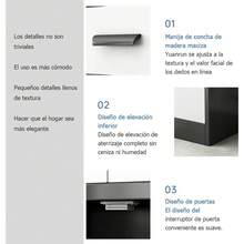 Modern Kitchen Cabinets With 2 Drawers And 3 Doors, Grey - Black - View 7