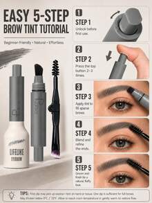 Pudaier Kuas Alis dan Pomade Alis 2-in-1 Dua Ujung, Dengan Kuas Alis Dua Ujung, Mudah Dibentuk, Presisi, Alami, Alis Terbentuk Seperti Rambut yang Lebat, Tahan Air, Anti Luntur, Tahan Lama, Cocok Untuk Pemula, Hadiah Makeup Wanita - 01 - View 11