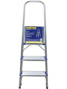 Surtek ETTA3 Surtek 3-Step Aluminum Folding Stool Ladder, Color, Pack Of 1 - 1 - View 6