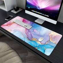 1 pieza Alfombrilla de ratón para juegos extra grande - Con un diseño de patrón abstracto púrpura, base de goma, alfombrilla de escritorio rectangular antideslizante, bordes cosidos con precisión, lavable, alfombrilla de ratón para PC de esports antideslizante - Tapete para ratón - Ver 7