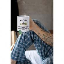 New Homeowner Housewarming Gifts. Proud Mother Effing Homeowner Mug. 11 oz First Home Coffee Cup. Present idea House Warming Party First Time Owner. - Blanco - Ver 4