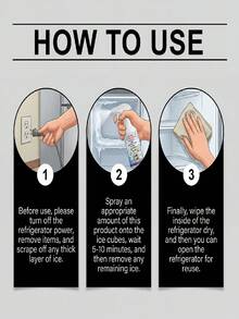 Refrigerator And Freezer Defrosting Agent – Quickly And Easily Remove Stubborn Ice Buildup In Freezer Or Deep Freezer, Efficiently And Rapidly Clear Ice Accumulation, Remove Ice Blocks And Prevent Freezing Solution | Suitable For Home And RV Refrigeration Systems Such As: Freezer, Refrigerator, Glass, Car - Liquid - View 8