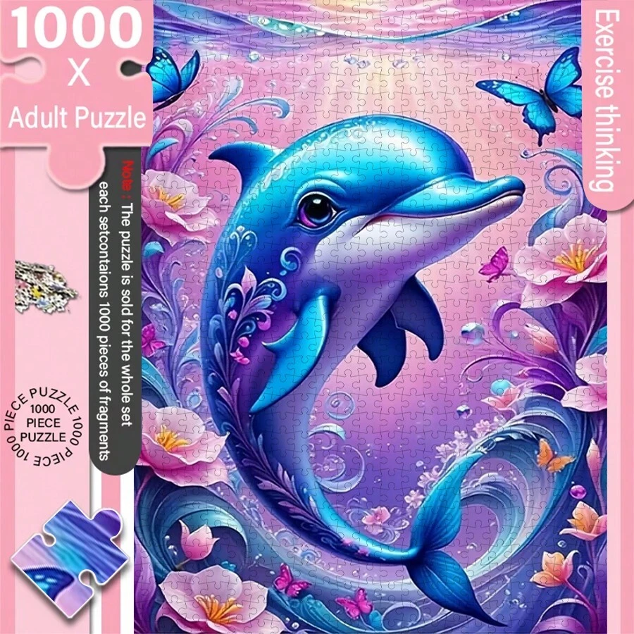 1000片成人迷你拼圖盒 - 這款成人挑戰級拼圖採用夢幻海豚與花海主題,擁有精準切割且耐刮的拼圖塊。高難度設計挑戰大腦,適合成人休閒、家庭娛樂,完成後可用作DIY家居裝飾或藝術收藏。同時也是萬聖節和聖誕節的絕佳禮物選擇,兼具趣味與美學價值。 - 彩色 - 查看 1