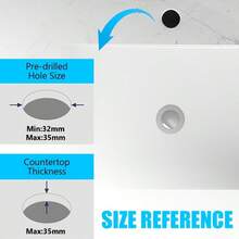 1 Pc Bathroom Faucet Black & 1 Hole Bathroom Sink Faucet With Single Handle,Basin Mixer Tap Single Lever Cloakroom Bathroom Sink Tap Circular Tall Body Wash Basin Hot And Cold Faucet Modern Countertop Basin Bathroom Faucet - Multicolor - View 5