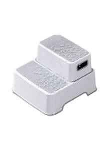 1pc Double-Layer Anti-Slip Step Stool, Bathroom Wash Basin Footstool, Stable Household Footstool And Height-Increasing Step Ladder - Multicolor - View 13