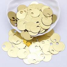 20g 140入 大孔 2cm 扁圓亮片 20mm/0.8英吋 散裝亮片 側孔 5mm 手工縫製亮片 DIY刺繡 服飾 包款 珠寶製作 - 20克 - 查看 27
