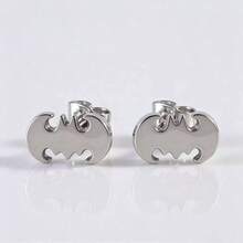 1 Pair Bat Ear Studs Gold & Silver Twisted Ball, Handmade, Limited Quantity, Discontinued Once Sold Out - Bat - View 8