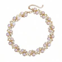 Fashionable Dopamine Multi-Color Earrings Necklace For Women Versatile Banquet Wedding Bridal Jewelry Set Decoration Retail - Purple - View 7