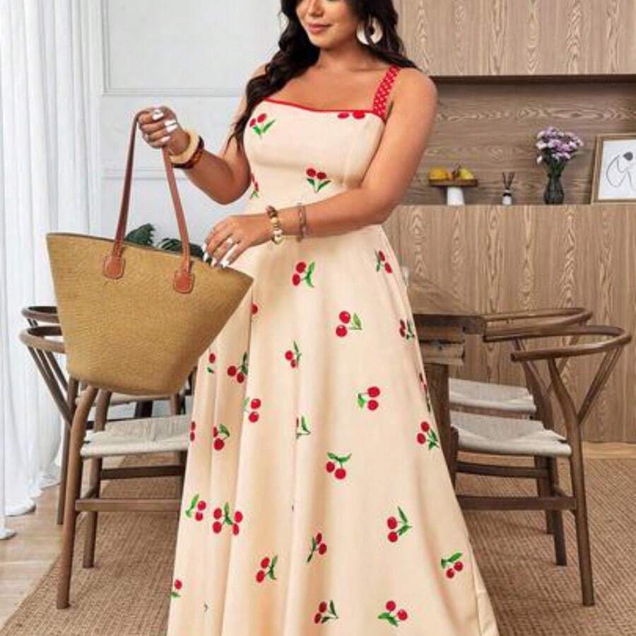 Women Midi Dresses - Khaki - View 1