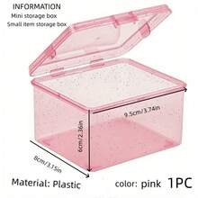 1pc Multi-Functional Flip-Top Storage Box, Suitable For Jewelry, Cosmetics, Samples, Small Tools Etc. Dust-Proof Storage Box, Modern Design, Plastic Household Organizer, Desktop Display Storage, Sample Box - Multicolor - View 9