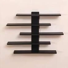 Multi-Layer Wall-Mounted Storage Rack, Made Of Fiberboard, Multi-Functional Display Shelf, Suitable For Office And Home Decor, Great For Displaying Sculptures And Decorations, Fashionable And Practical. - Multicolor - View 10