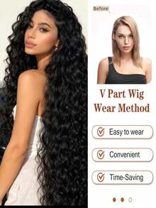 24 Zoll 6 Stücke/Set kleine lockige Haarextensions, Woll-Locken Clip-In Haarextensions, Mais-Locken Synthetikfaser Haarextensions, Synthetikfaser Haarextensions, Haarspangen, Haarspangen, geeignet für Frauen KDEV - Verschiedenfarbig - Übersicht 7