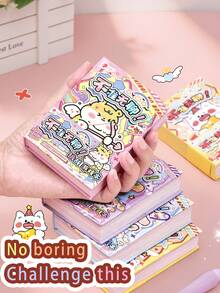 全新「No Boredom」挑戰遊戲筆記本，加厚 A7 便攜筆記本，教育學習小禮物，消磨時間多功能筆記本，學校用品 - A7 - 查看 4