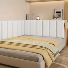 6 piezas/paquete Paneles de pared para cabecera autoadhesivos, gris, blanco, azul, paneles de pared acolchados suaves, paneles de pared autoadhesivos a prueba de colisiones y a prueba de sonido, papel tapiz removible sin pegamento, decoración DIY, papel tapiz acolchado suave 3D, adecuado para fondo de cabecera, fondo de TV, fácil de instalar, autoadhesivo - Bolsa blanda de 6 piezas - Ver 11