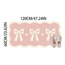 1pc Pink Bow, Cream Style Decorative Rug, Bedroom Decor, Small Rug, Carpet, Home Decor, Living Room Rug, Bedroom Rug, Living Room Home Decor, Outdoor Rug, Washable Carpet - Multicolor - View 12