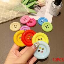 1/5/10 cái, Cúc trang trí DIY, Phù hợp cho đồ chơi thủ công, Cúc nhựa tròn, Cúc dễ thương nhiều màu, Cúc trang trí trang sức DIY, Cúc trang trí sổ nhật ký sáng tạo - Nhiều màu - Xem 12