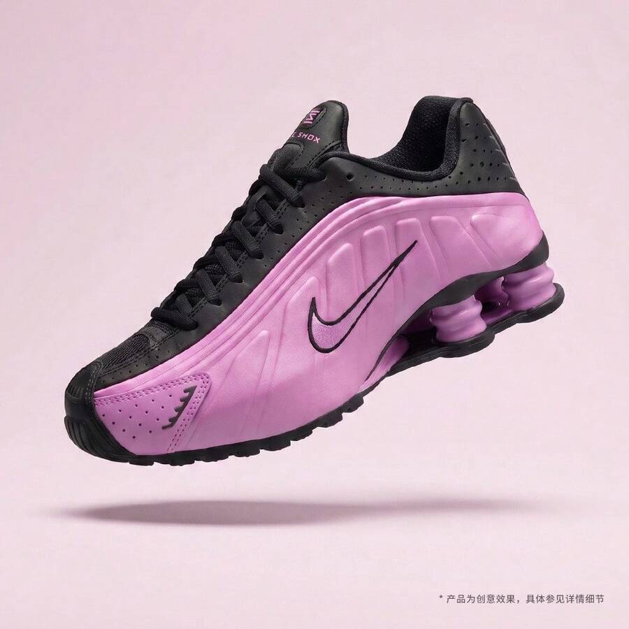女款 NIKE SHOX R4 低筒運動休閒鞋 AR3565-014 - 粉色 - 查看 1