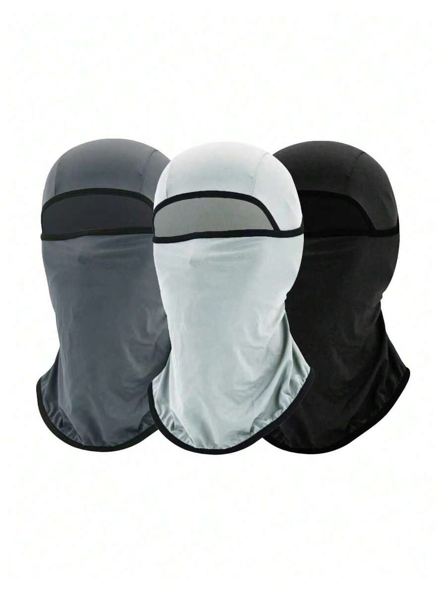 1pc, 2pcs Unisex Solid Color Pullover Balaclava Hat With Single Hole, Full Face Mask For Cycling, Daily Wear, Outdoor Activities - Style I - View 1