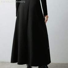Soqi Women's Clothing  Vestido negro de manga larga con diseño calado para mujer - Blanco - Ver 3