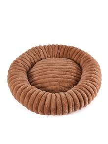 HUITAIYANG 1pc Pet Dog Bed, All-Season Round Pet Nest, Soft Comfortable Short Plush Dog Bed, Washable Dog And Cat Pet Cushion, Suitable For Large, Medium And Small Pets Sleeping And Resting - Multicolor - View 13