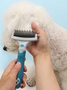 Sisir Penghilang Kusut Bulu Hewan Peliharaan, Sisir Pin Baja Tahan Karat, Sisir Garpu Perawatan Serbaguna untuk Anjing dan Kucing Ukuran Sedang dan Besar - MultiWarna - View 1