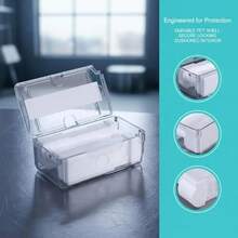Vintage Men's Watch Box - Single Compartment Transparent Jewelry Storage Case, Universal Watch Display Organizer - 1set - 查看 2