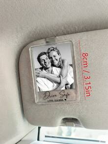 Clip personalizado para parasol de coche con foto de pareja, di "Te amo" mientras conduces, clip de parasol de coche personalizado con foto y texto – Foto y texto personalizados, adecuado como regalo del Día del Padre, regalo de cumpleaños o decoración de coche, un recuerdo preciado para que los hijos se lo den a su padre; también se puede usar como accesorio de boda – Un regalo personalizado único y emotivo. - Multicolor - Ver 11