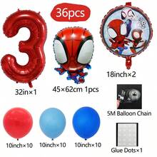 Hasbro Red, Blue, Light Blue Latex & Foil Balloon Set, Superhero Birthday Party Supplies - View 4
