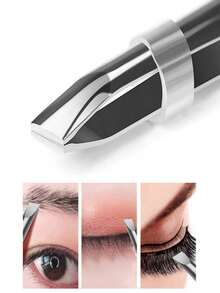 Byimy 1pc High Quality Stainless Steel Eyebrow Tweezers, Ingrown Hair Removal Tweezers, Precision Slanted Tip Eyebrow Tweezers, Facial Care Tool - A - View 3