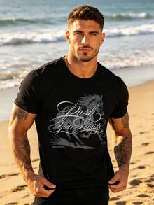 Men T-Shirts - 黑色 - 查看 6