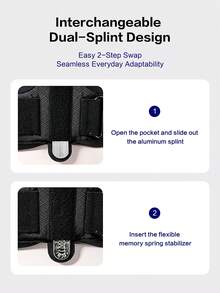 Cofoe Tala de Punho com Suporte Fixo para o Polegar, Tala de Punho Ajustável para o Polegar, Tala de Suporte de Punho em Tecido Respirável com Estabilizador, Adequada para Mão Esquerda ou Direita, Uso Diário, Desportos, Digitação, Homens e Mulheres - KF-GDD-F04 - Ver 6