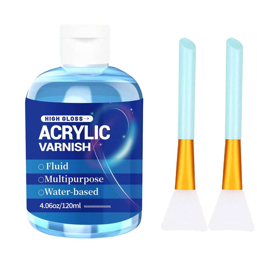 120ml Acrylic Paint, 4.06 Fl Oz/High Gloss And Matte Finish, Transparent, Fluid, Water-Based, Suitable For Arts And Crafts Sealant - XF-096 - View 1