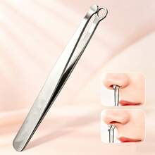 1 pièce Tondeuse à poils de nez en acier inoxydable, résout facilement les problèmes de ciseaux traditionnels qui rayent la cavité nasale, les débutants ont peur de l'utiliser, un nettoyage pas assez approfondi. Coupe facilement les poils de nez, nettoie les excès de poils, s'adapte à la courbe de la cavité nasale, coupe les poils de nez sans glisser, n'abîme pas la peau, convient pour les soins quotidiens du nez, le nettoyage des cheveux, les débutants peuvent facilement commencer, garde la cavité nasale fraîche et confortable - Voir 8