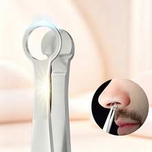 1 pièce Tondeuse à poils de nez en acier inoxydable, résout facilement les problèmes de ciseaux traditionnels qui rayent la cavité nasale, les débutants ont peur de l'utiliser, un nettoyage pas assez approfondi. Coupe facilement les poils de nez, nettoie les excès de poils, s'adapte à la courbe de la cavité nasale, coupe les poils de nez sans glisser, n'abîme pas la peau, convient pour les soins quotidiens du nez, le nettoyage des cheveux, les débutants peuvent facilement commencer, garde la cavité nasale fraîche et confortable - Voir 1