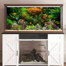 水族世界魚缸背景畫貼紙,自黏式正面貼,爬蟲類造景缸背景貼,魚缸景觀裝飾,水族箱裝飾 - A - 查看 4