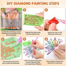 Colorful Snowflake Theme DIY Diamond Painting Hanging Ornament Window Decor, Full Material Kit Includes Diamond Pen, Tray, Glue, Chain, Double-Sided Full Drill Diamond Embroidery Pendant, Fresh Mori Style Bedroom Window Sill Wall Car Interior Decoration, Handmade Stress Relief DIY Material Kit, Best Friend Birthday Holiday Gift - Multicolor - View 3