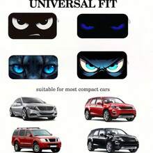 1pc Funny Eye-Shaped Car Sun Visor, Polyester Material Auto Interior UV Protection Sunshade, Easy Installation Fits All Vehicles, Foldable Design For Storage, Cooling & Privacy Protection - Handsome and Cool Blue Eyes - View 4