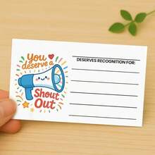 60pcs Positive Inspirational Cards, Suitable For Teachers, Students And Employees - You Deserve It! Colorful Motivational Thank You And Recognition Reward Cards, Applicable For Classroom, Office Team Rewards, School Bulletin Boards And Employee Appreciation - A - View 5
