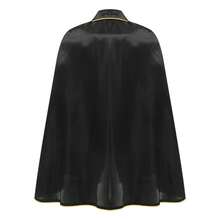 COS-kappa i palatsstil utan huva, snörkappa i ett lager, Halloween-kappa för rollspel och föreställningar. - Svart - Visa 3
