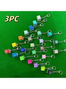 1pc Keyboard Stress Relief Toy, 4-In-1 Keyboard Stress Relief Keychain, Macaron Colors, Keyboard Stress Relief Rocking Toy, Stress Relief Gift, Pressing Button Stress Relief Gift, Excellent Birthday Gift, Party Favor - Multicolor - View 8