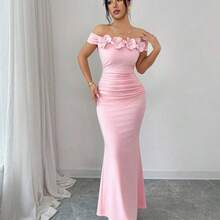 Women Long Dresses - Rojo - View 7