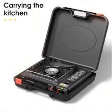Portable Outdoor Gas Stove With Grill, 3-5 Person Capacity, Uses Butane Fuel, Efficient Windproof Precise Heat Control, For Camping, Picnic, Outdoor Cooking, Hot Pot And BBQ - A - View 4