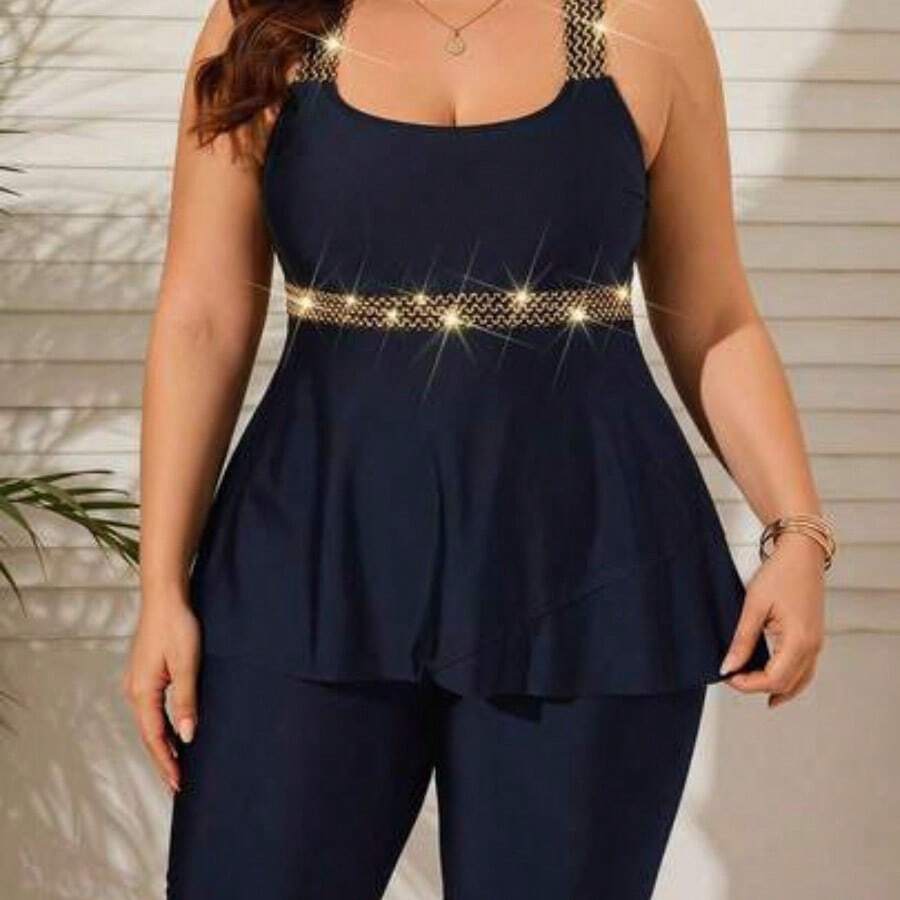 Women Midi Dresses - Navy Blue - View 1