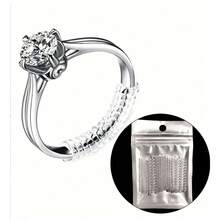 4/8/12 piezas Ajustadores de tamaño de anillo invisibles, adecuados para anillos sueltos, perfectos para bodas y actividades al aire libre, se ajustan a todos los tamaños - Ajustador de anillo - Ver 2