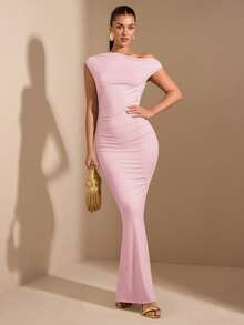 Women Midi Dresses - Pale Pink - View 1