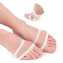 1Pair Portable Lightweight Forefoot Half Socks, Breathable Cushioned Toe Pads For Ballet Shoes Sneakers Dance Wear - Multicolor - View 3