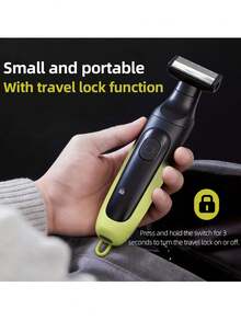 Handheld Electric Shaver, Provides And Comfortable Grip. Designed Specifically For Men, Equipped With Detachable Shaving Head, Easy To Clean. Perfect Gift Choice For Christmas, Father's Day Or Labor Day, Battery Capacity 600mAh - Black - View 9