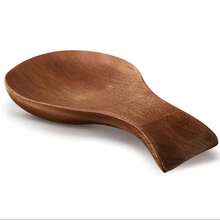 1/2pcs Wooden Spoon Holder, Suitable For Kitchen Countertop - Rustic Style Spatula, Coffee Spoon And Soup Spoon Holder - Brown Wooden With Curved Design, Perfectly Matches Modern Table Decor - View 9