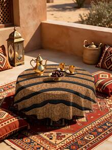 1/2pcs Tablecloth, Striped Texture Tablecloth Polyester Material Suitable For Round Square Dining Tables Kitchen Restaurant Coffee Table Desktop Decoration Picnic Camping Country Farmhouse Style Multi-Scene Application Desktop Protection Holiday Arrangement Simple Retro Design Warm Home Atmosphere Enhance Dining Experience - Multicolor - View 21