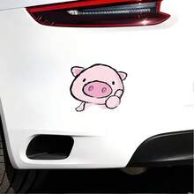 Super Cute Cartoon Pink Pig Stickers - Adorable Pig Design, Suitable For Decorating Cars, Switches, Laptops, Doors, Glass And Walls, PVC Material Self-Adhesive Removable - A - View 5